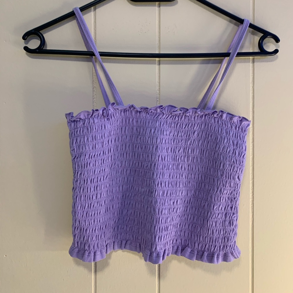 Purple tanktop crop top